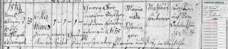 Taufbuch Hartkirchen - Mathias Obermayr