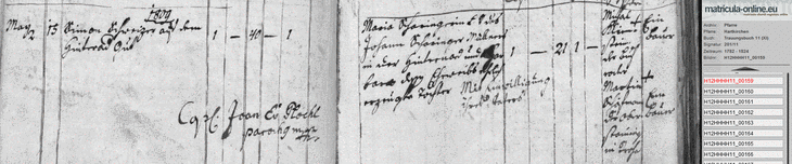 Trauungsbuch Hartkirchen -Simon Schweizer mit Maria Scharinger